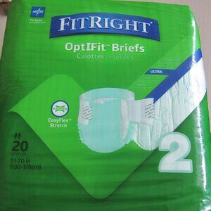 FitRight OptiFit Mens Briefs Incontinence Diapers with Tabs Absorbency L XL XXL